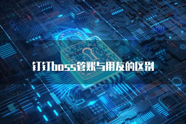 钉钉boss管账与用友的区别