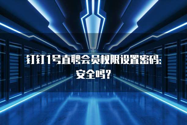 钉钉1号直聘会员权限设置密码:安全吗?