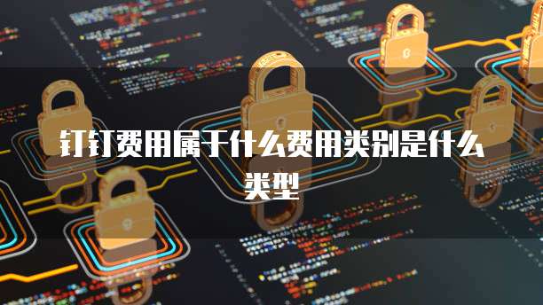钉钉费用属于什么费用类别是什么类型