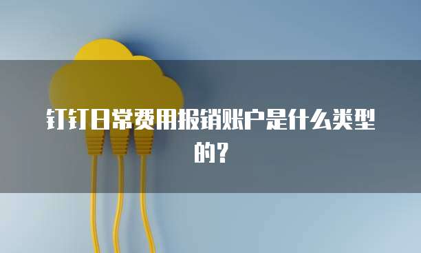 钉钉日常费用报销账户是什么类型的?