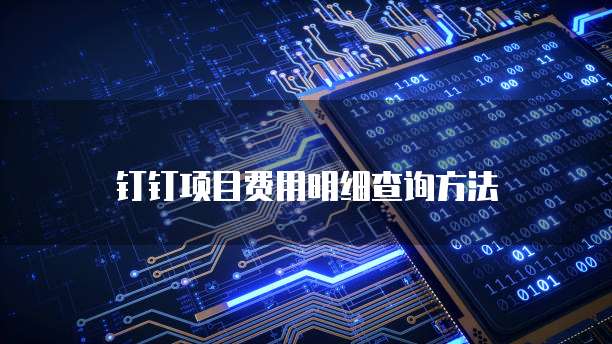 钉钉项目费用明细查询方法