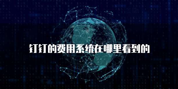 钉钉的费用系统在哪里看到的