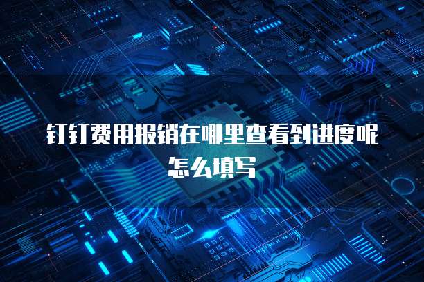 钉钉费用报销在哪里查看到进度呢怎么填写