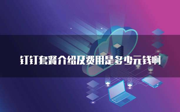 钉钉套餐介绍及费用是多少元钱啊