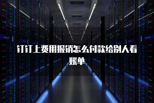 钉钉上费用报销怎么付款给别人看账单
