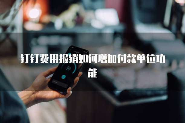 钉钉费用报销如何增加付款单位功能