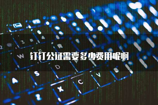 钉钉公证需要多少费用呢啊