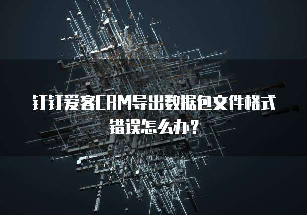 钉钉爱客CRM导出数据包文件格式错误怎么办？