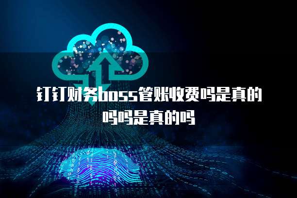 钉钉财务boss管账收费吗是真的吗吗是真的吗