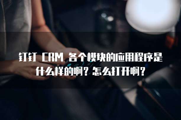 钉钉 CRM 各个模块的应用程序是什么样的啊?怎么打开啊?