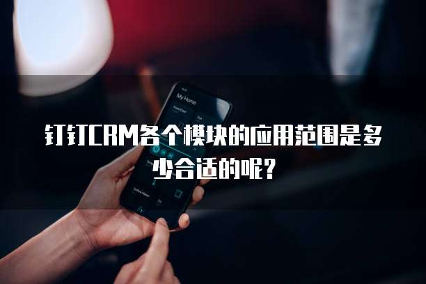 钉钉CRM各个模块的应用范围是多少合适的呢？