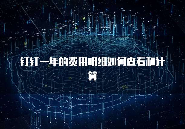 钉钉一年的费用明细如何查看和计算