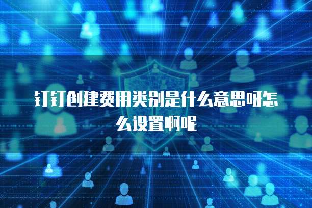 钉钉创建费用类别是什么意思呀怎么设置啊呢