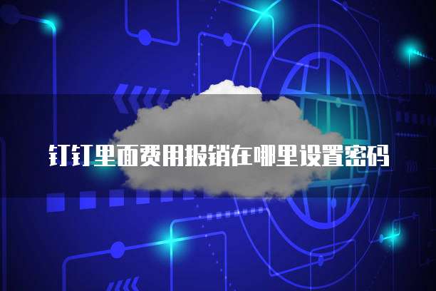 钉钉里面费用报销在哪里设置密码