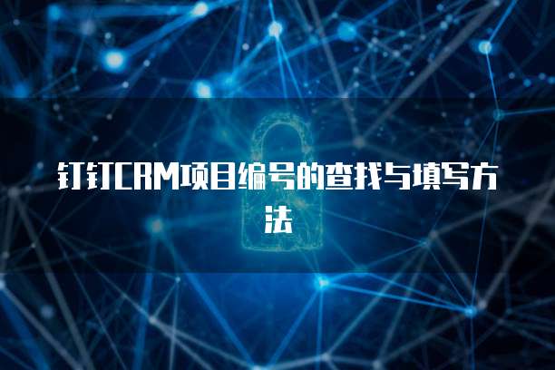 钉钉CRM项目编号的查找与填写方法
