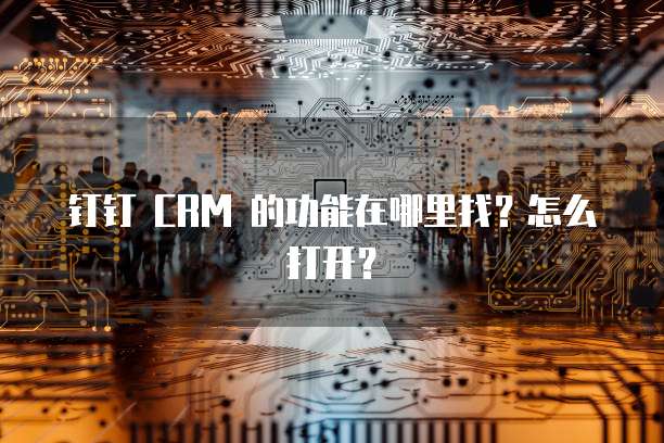 钉钉 CRM 的功能在哪里找?怎么打开?