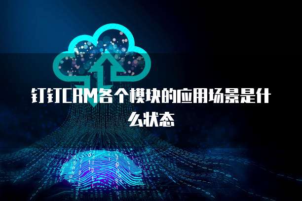 钉钉CRM各个模块的应用场景是什么状态