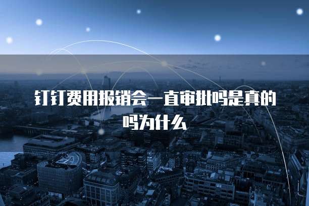 钉钉费用报销会一直审批吗是真的吗为什么
