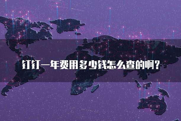 钉钉一年费用多少钱怎么查的啊?