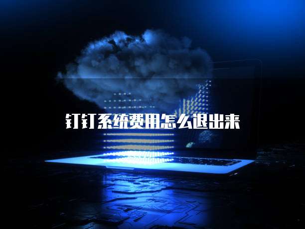 钉钉系统费用怎么退出来