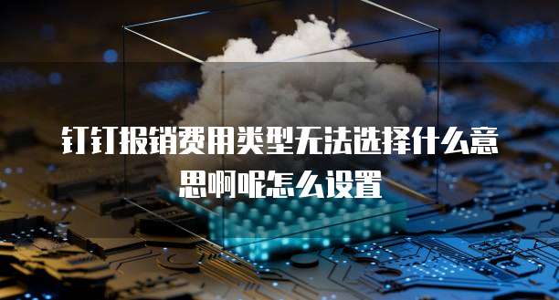 钉钉报销费用类型无法选择什么意思啊呢怎么设置