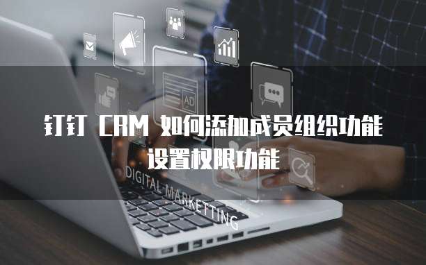 钉钉 CRM 如何添加成员组织功能设置权限功能