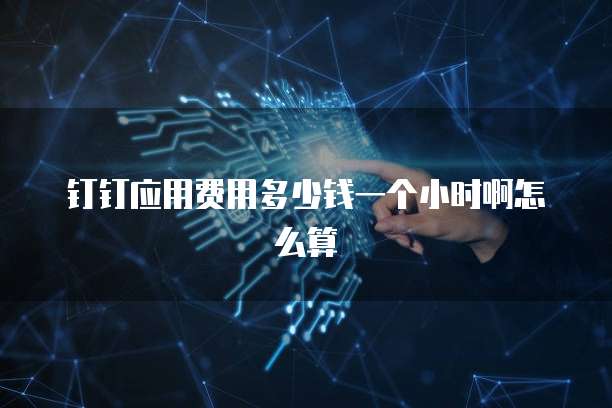 钉钉应用费用多少钱一个小时啊怎么算