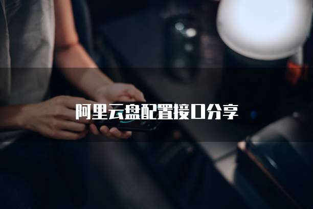 阿里云盘配置接口分享