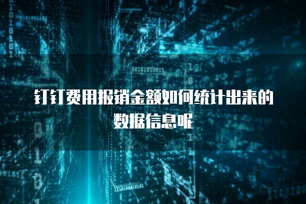 钉钉费用报销金额如何统计出来的数据信息呢