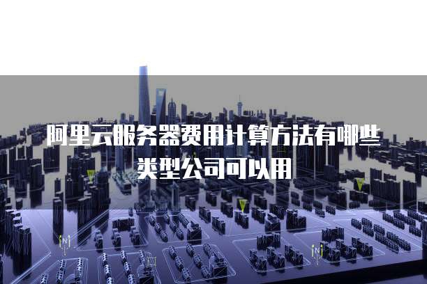 阿里云服务器费用计算方法有哪些类型公司可以用