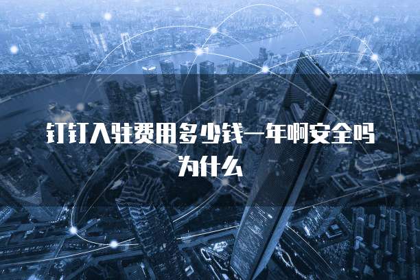 钉钉入驻费用多少钱一年啊安全吗为什么