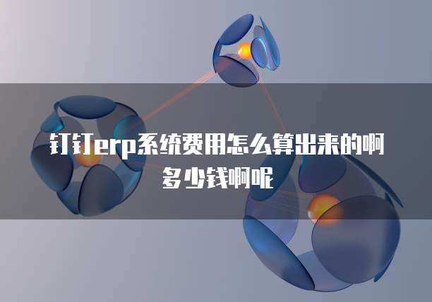 钉钉erp系统费用怎么算出来的啊多少钱啊呢