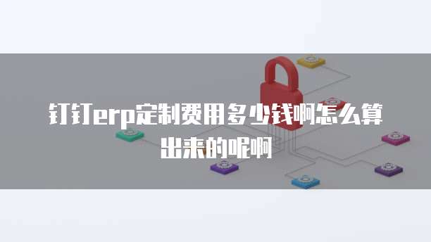 钉钉erp定制费用多少钱啊怎么算出来的呢啊