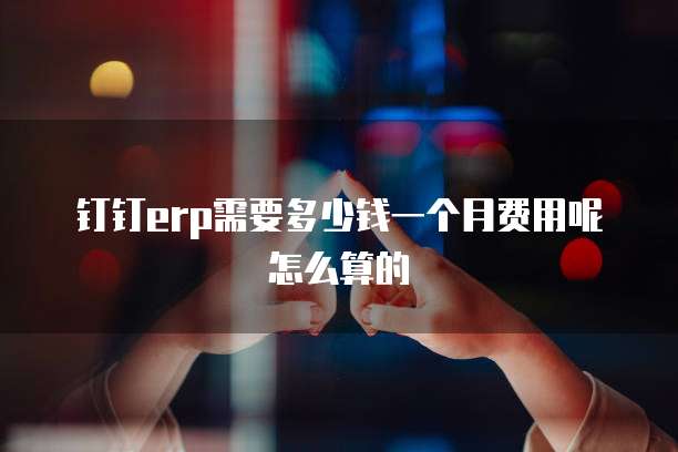 钉钉erp需要多少钱一个月费用呢怎么算的