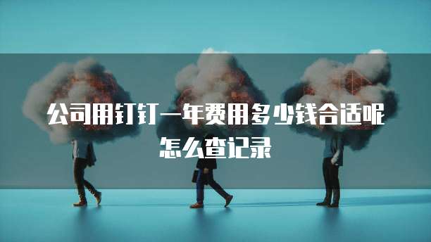 公司用钉钉一年费用多少钱合适呢怎么查记录