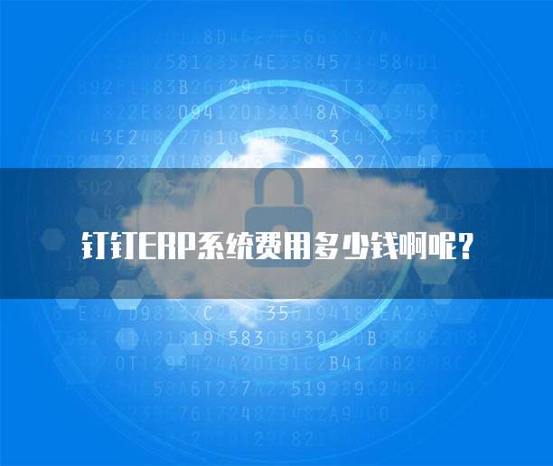 钉钉ERP系统费用多少钱啊呢?