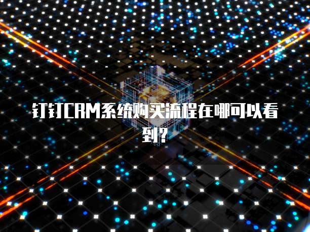 钉钉CRM系统购买流程在哪可以看到?