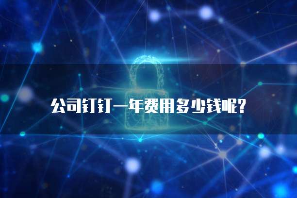 公司钉钉一年费用多少钱呢？