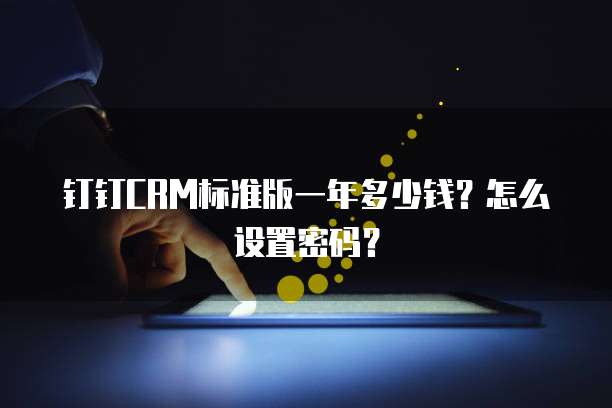 钉钉CRM标准版一年多少钱?怎么设置密码?