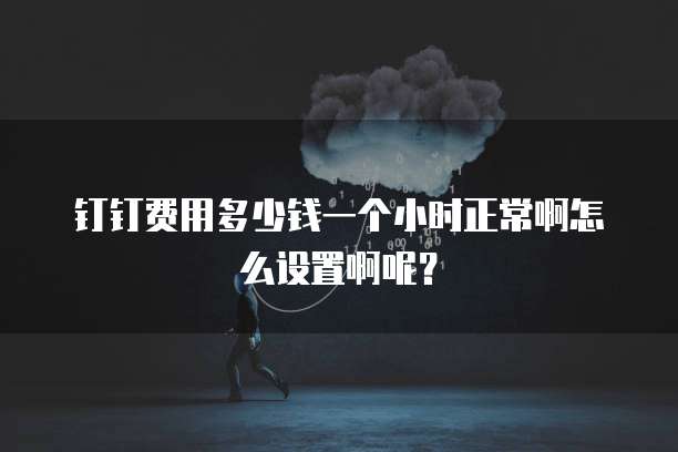 钉钉费用多少钱一个小时正常啊怎么设置啊呢?