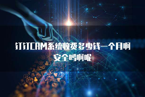 钉钉CRM系统收费多少钱一个月啊安全吗啊呢