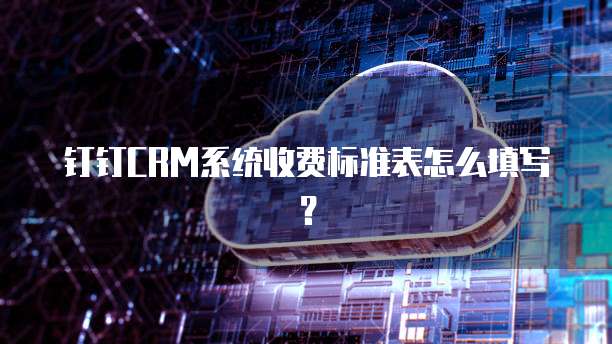 钉钉CRM系统收费标准表怎么填写？