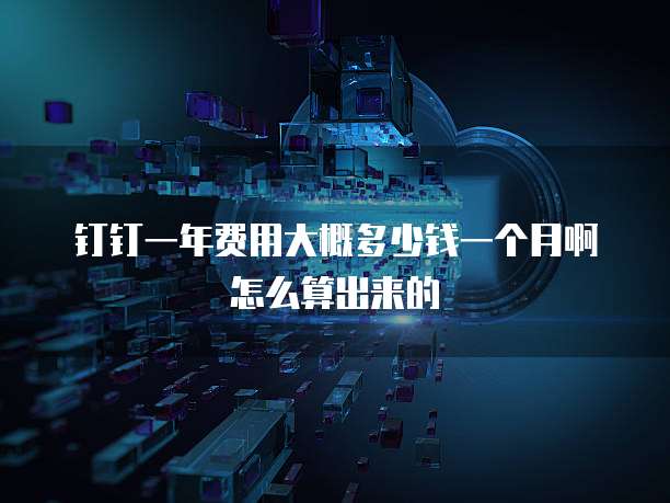 钉钉一年费用大概多少钱一个月啊怎么算出来的