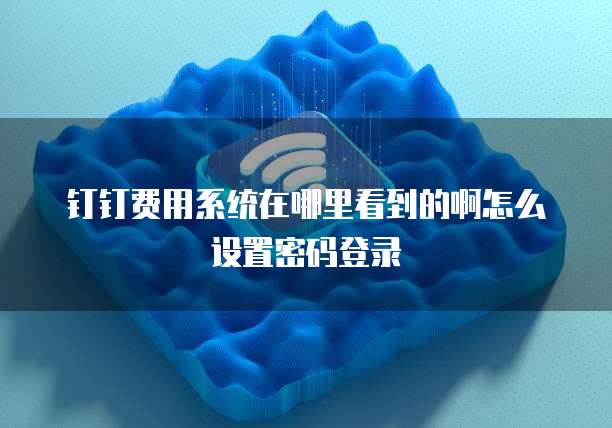 钉钉费用系统在哪里看到的啊怎么设置密码登录