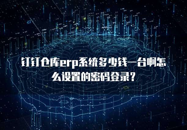 钉钉仓库erp系统多少钱一台啊怎么设置的密码登录?