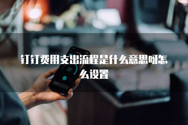钉钉费用支出流程是什么意思呀怎么设置