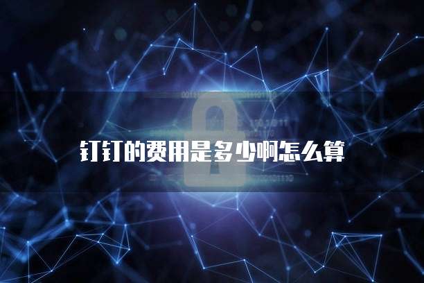 钉钉的费用是多少啊怎么算