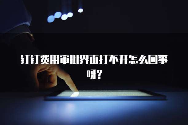 钉钉费用审批界面打不开怎么回事呀？