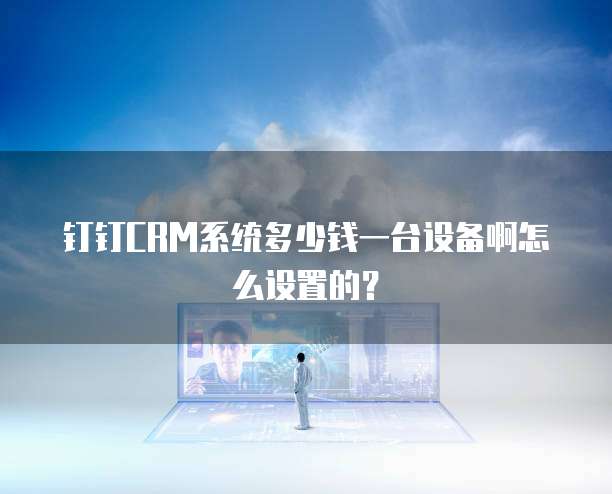 钉钉CRM系统多少钱一台设备啊怎么设置的?