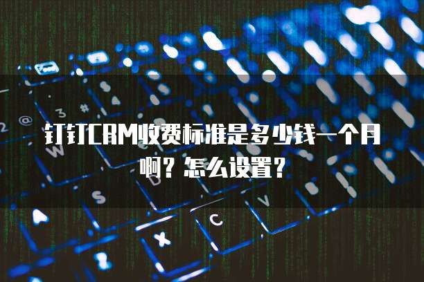 钉钉CRM收费标准是多少钱一个月啊?怎么设置?